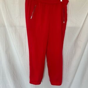 J. Crew Women’s Jogger Trousers Red Size 8 Pockets.